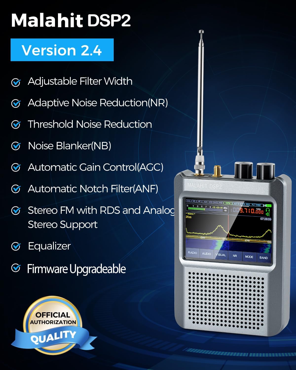 DSP SDRラジオ　新品未使用 楽天市場】【送料無料】ZHIWHIS ラジオ小型 FM/AM/SW/ワイドFM